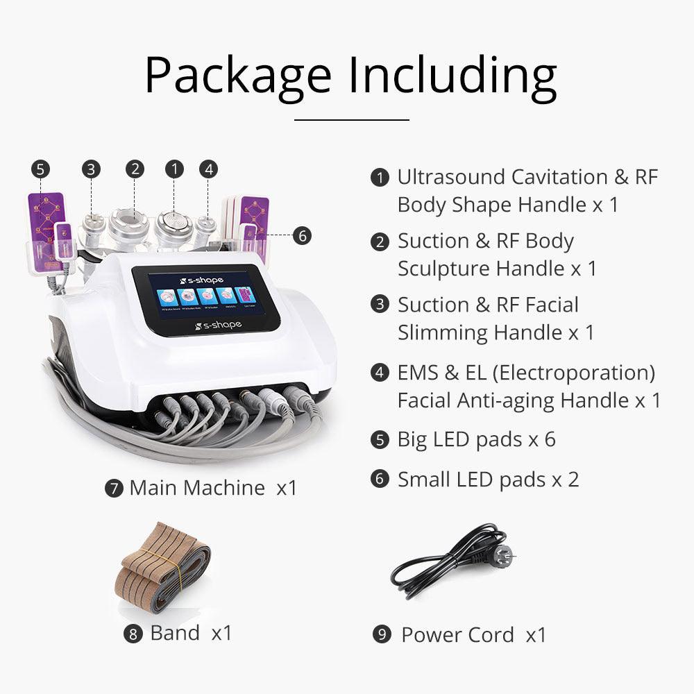 30K S Shape Body Contouring Machine package including