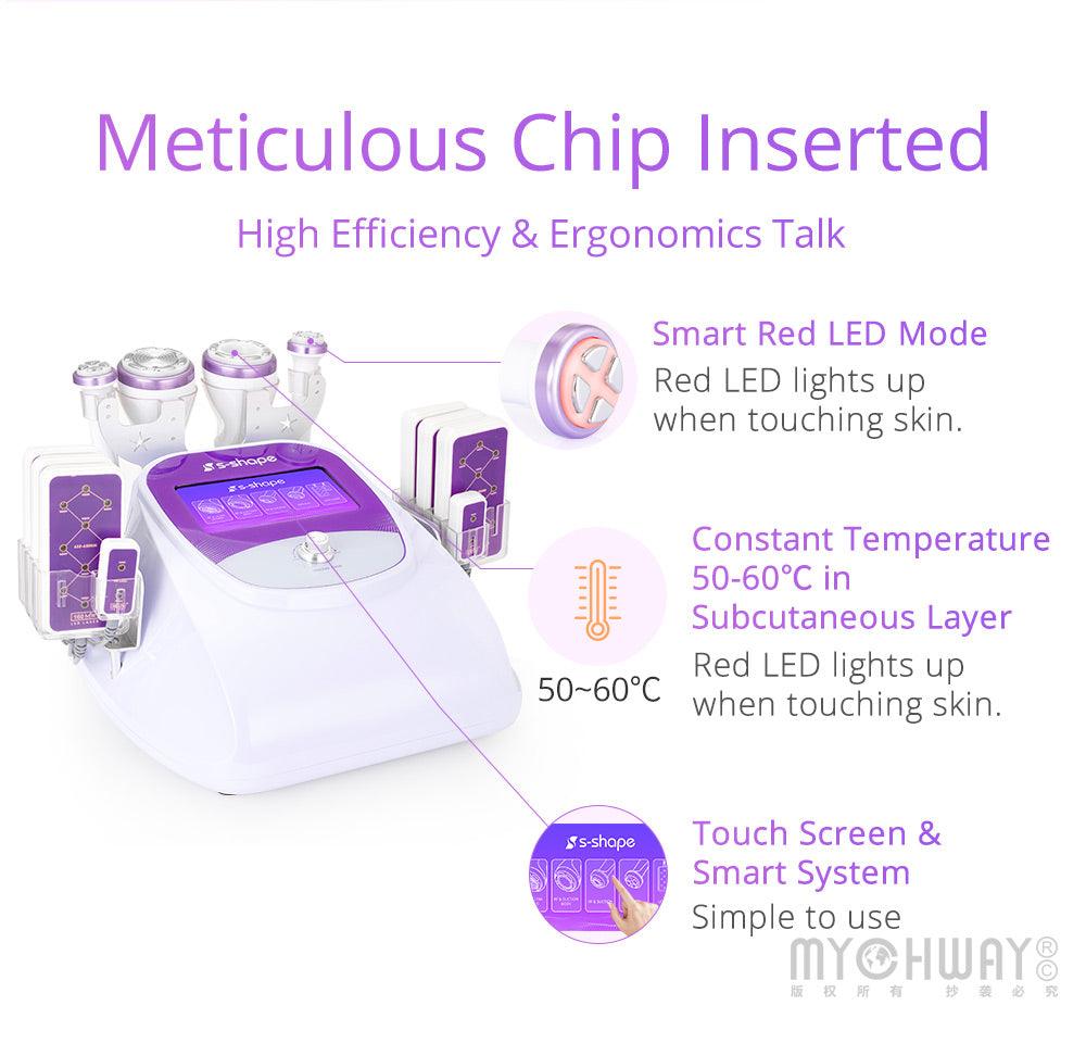 Face Lift 30 khz Cavitation Machine Meticulous Chip Inserted