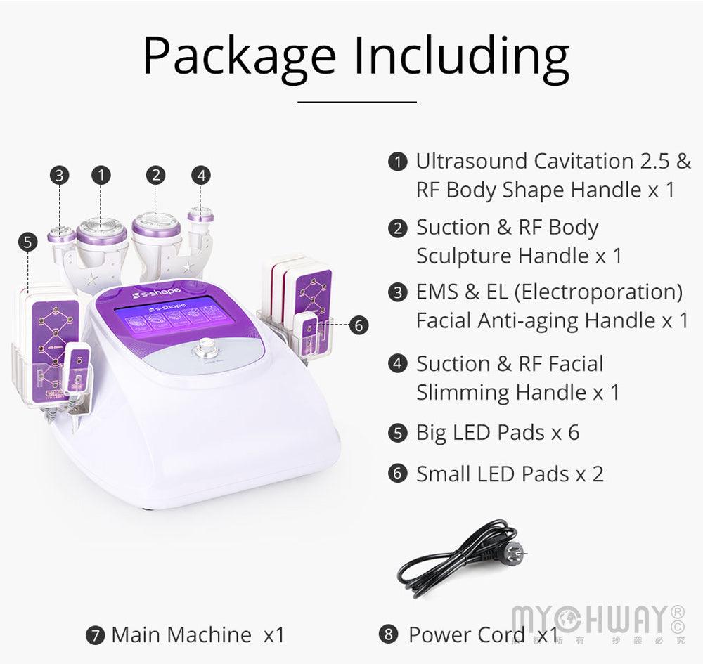 Face Lift 30 khz Cavitation Machine Package Including