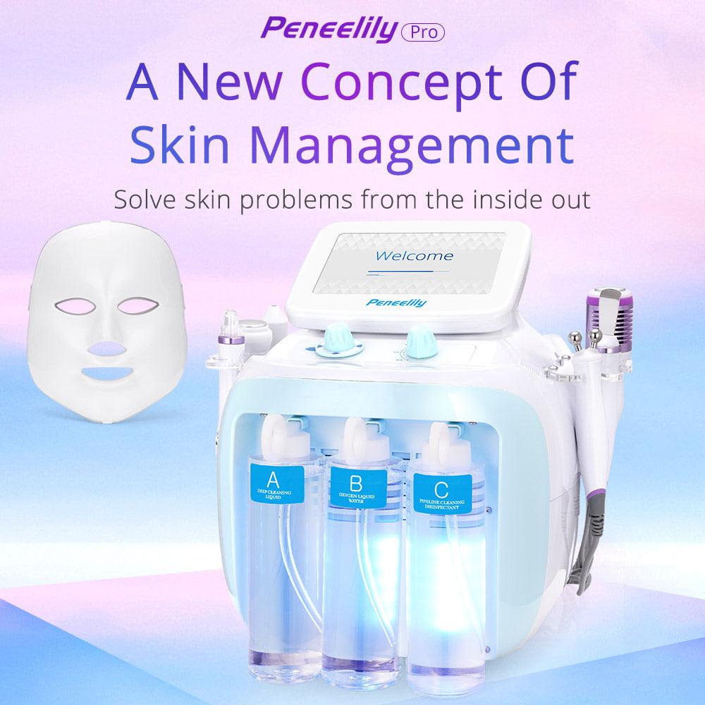 7 in 1 Hydrofacial Therapy Machine R-F Skin Rejuvenation LED Mask