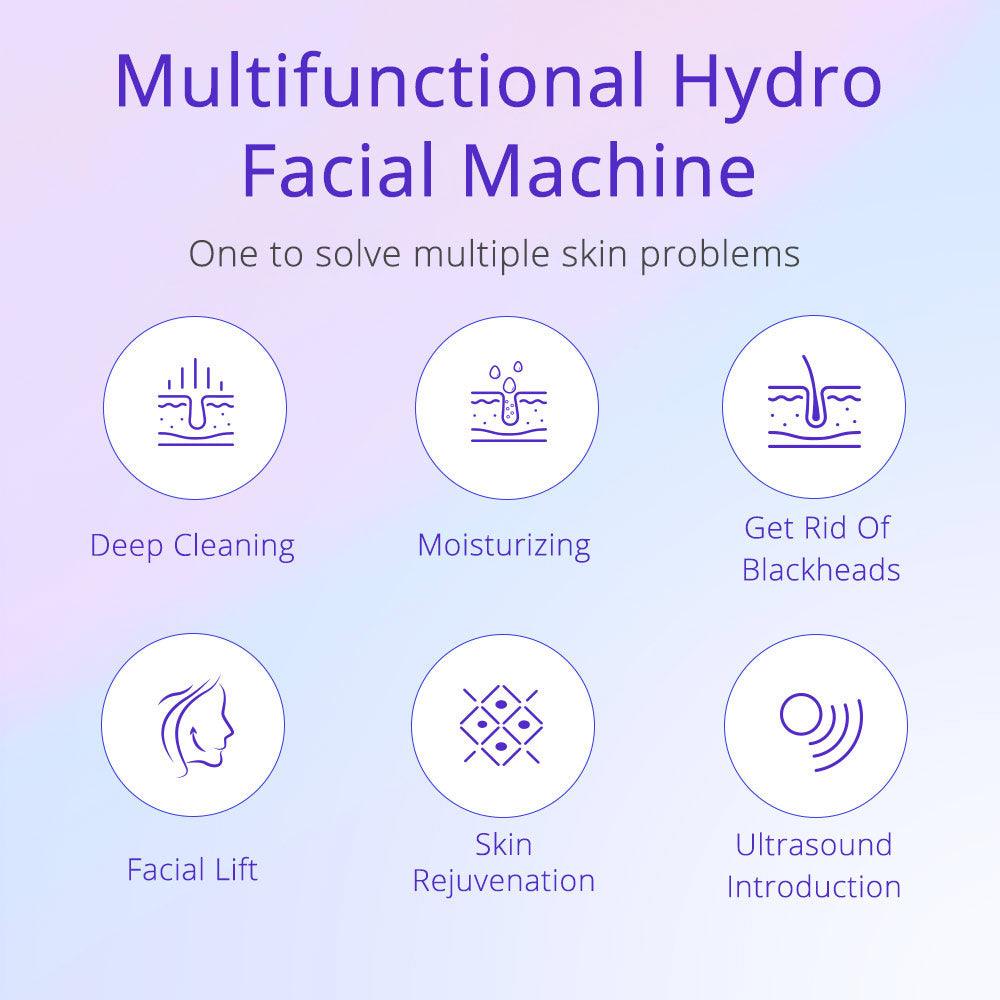 7 in 1 Hydrofacial Therapy Machine R-F Skin Rejuvenation LED Mask