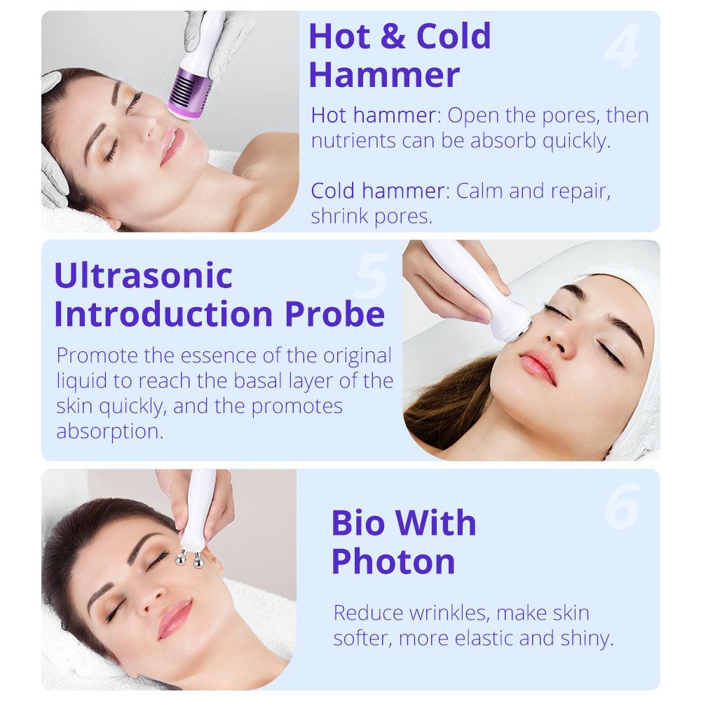 7 in 1 Hydrofacial Therapy Machine R-F Skin Rejuvenation LED Mask