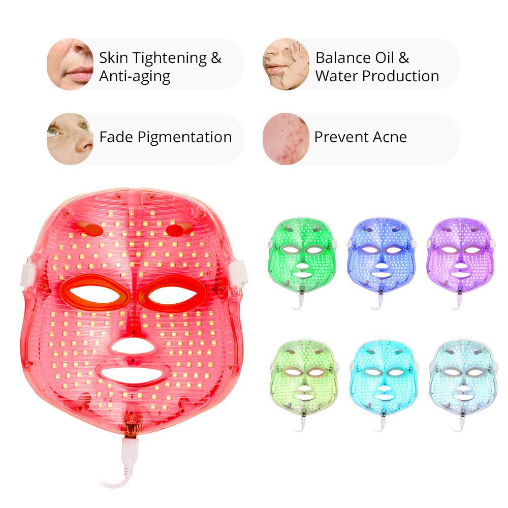 7 in 1 Hydrofacial Therapy Machine R-F Skin Rejuvenation LED Mask