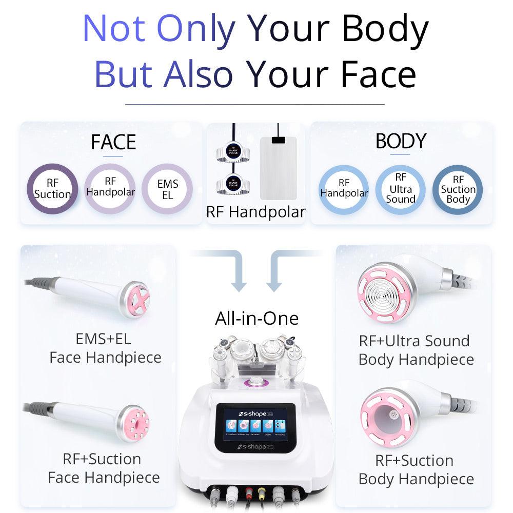 S Shape Body Sculpting Machine All Handles