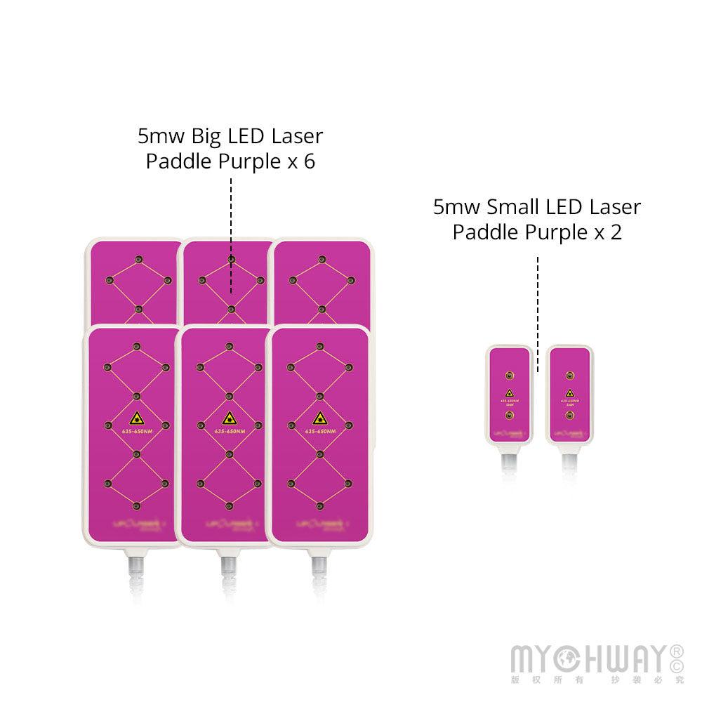 Vertical Ultrasonic S Shape Laser Lipo Machine LED Laser Paddle Purple