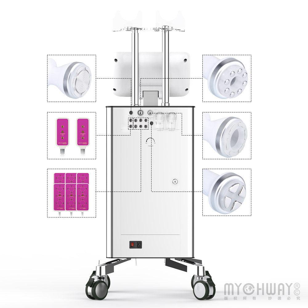 Vertical Ultrasonic S Shape Laser Lipo Machine handle plug
