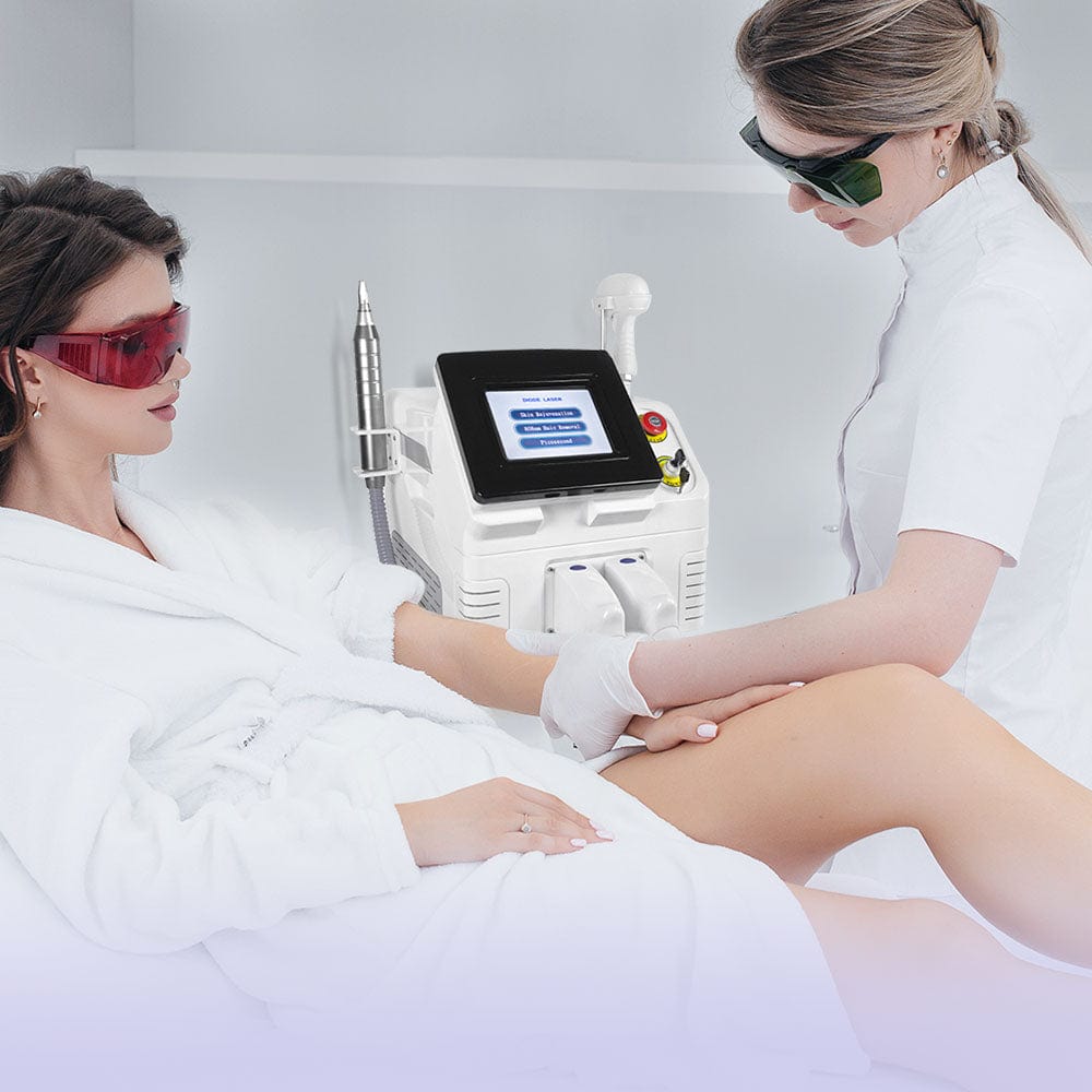 2IN1 755NM Picosend Tattoo Removal 808NM Diode Laser Hair Removal Equipment
