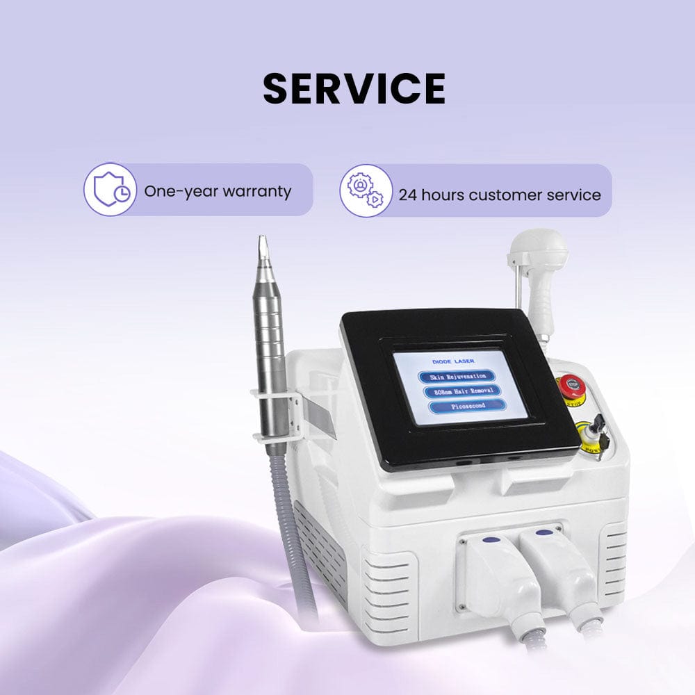 2IN1 755NM Picosend Tattoo Removal 808NM Diode Laser Hair Removal Equipment