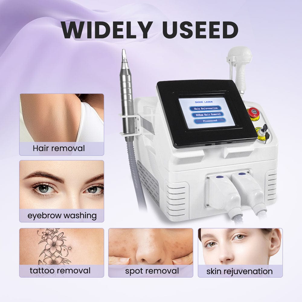 2IN1 755NM Picosend Tattoo Removal 808NM Diode Laser Hair Removal Equipment