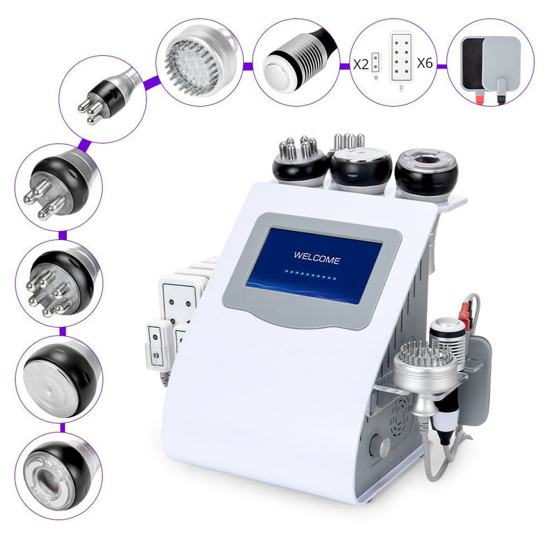 10 In 1 80k Cavitation Machine With RF Vacuum Laser Lipo Pads For Body Sculpting - myChway UK