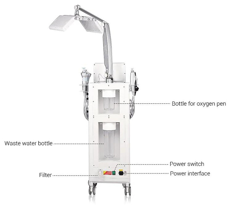 14 - In - 1 Hydro Dermabrasion PDT Light Therapy Beauty Machine Facial Aqua Peeling - myChway UK