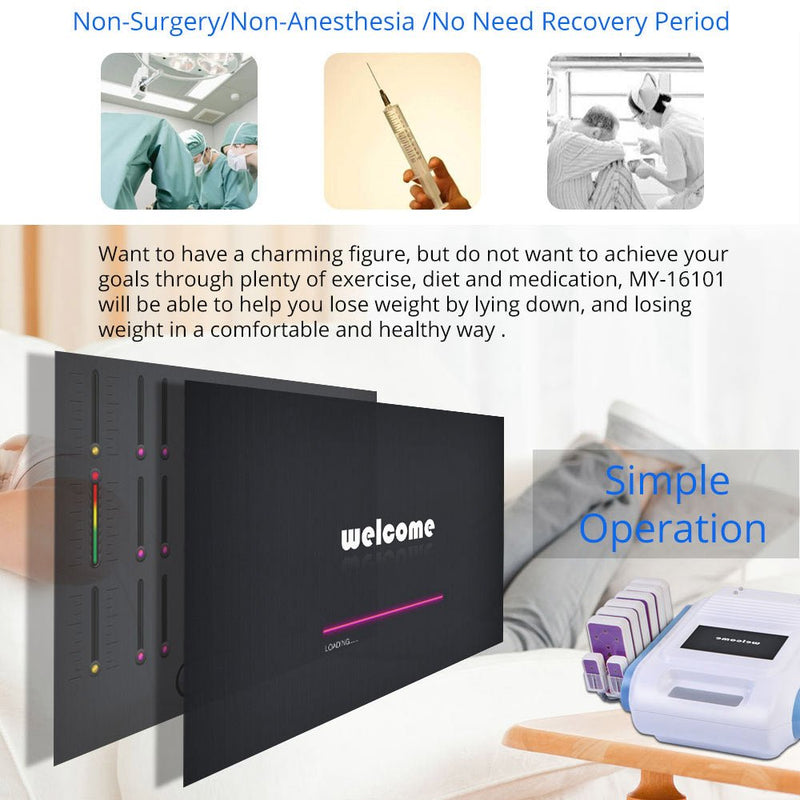 160mw LLLT LED Laser Machine 2.0 Weight Loss Fat Burning Removal 12 Big+4 Small Pads - myChway UK