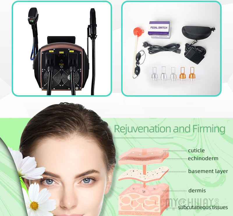 2 In 1 Diode Laser Hair Removal Machine Picosecond Tattoo Removal Instrument - myChway UK