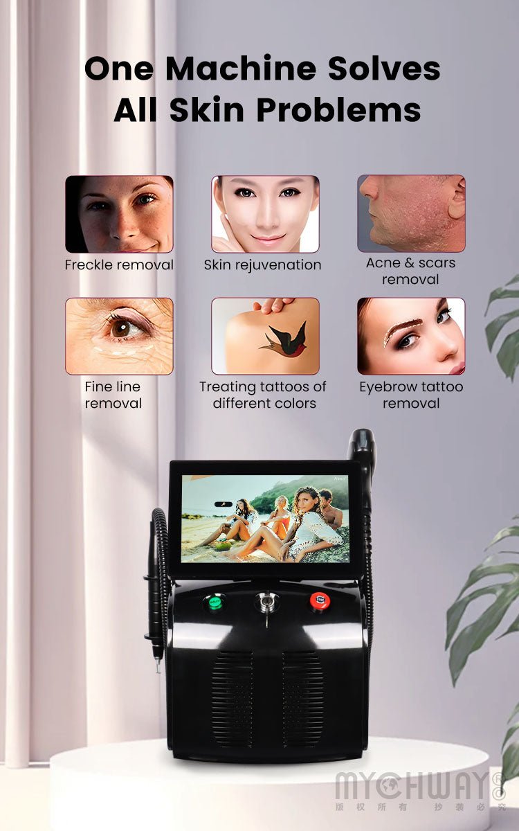 2 In 1 High - Power Pico Laser Diode Laser Machine For Tattoo Hair Spots Removal - myChway UK