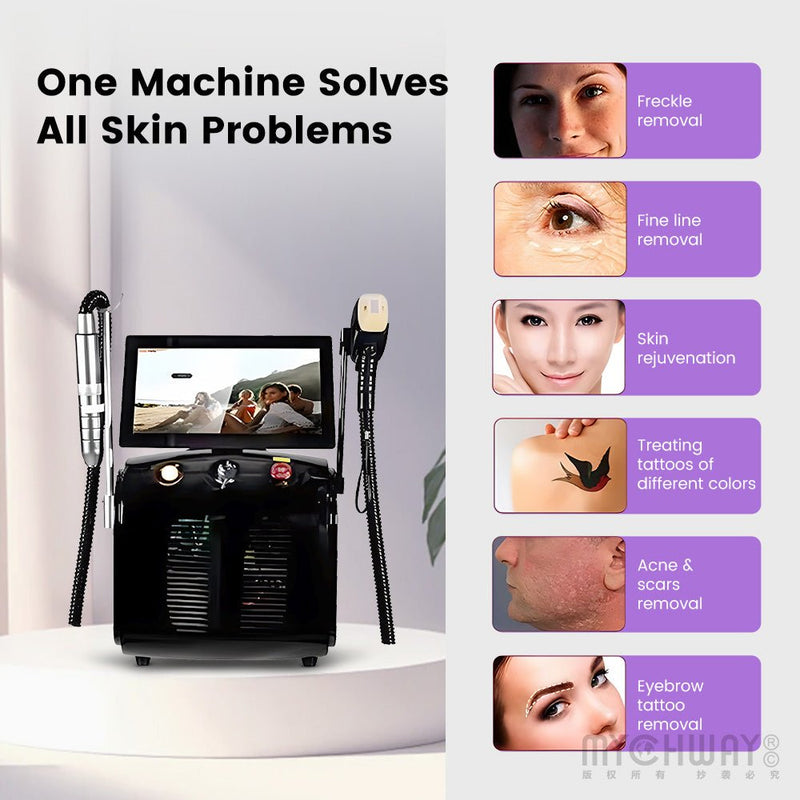 2 In 1 High - Power Pico Laser Diode Laser Machine For Tattoo Hair Spots Removal - myChway UK