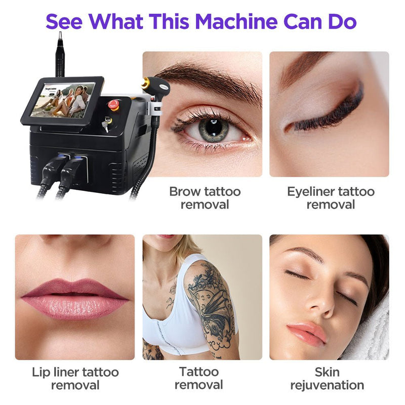 2-In-1 Picosecond 808 Diode Laser Machine For Hair Removal And Tattoo Removal - myChway UK