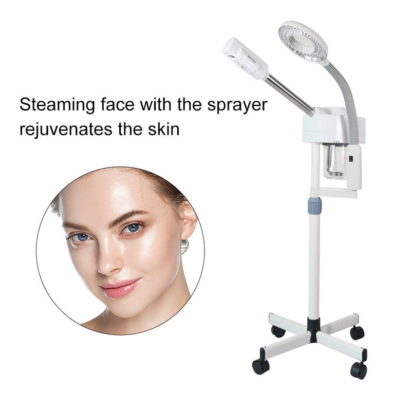 2 In 1 Pro Facial Steamer + 5x Magnifying Lamp Ozone Salon Spa Beauty Equipment - myChway UK