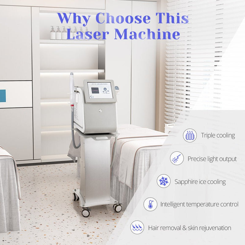 2 In1 DPT 808nm Diode Hair Removal YAG Laser Tattoo Removal Machine - myChway UK