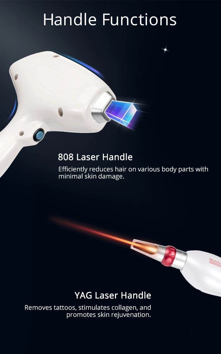 2 In1 DPT 808nm Diode Hair Removal YAG Laser Tattoo Removal Machine - myChway UK