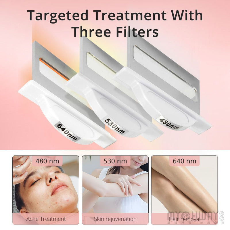 2000W SHR IPL Hair Remover E Light Skin Rejuvenation Beauty Machine With Filters - myChway UK