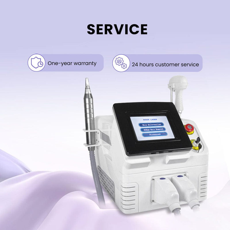 2IN1 755NM Picosend Tattoo Removal 808NM Diode Laser Hair Removal Equipment - myChway UK