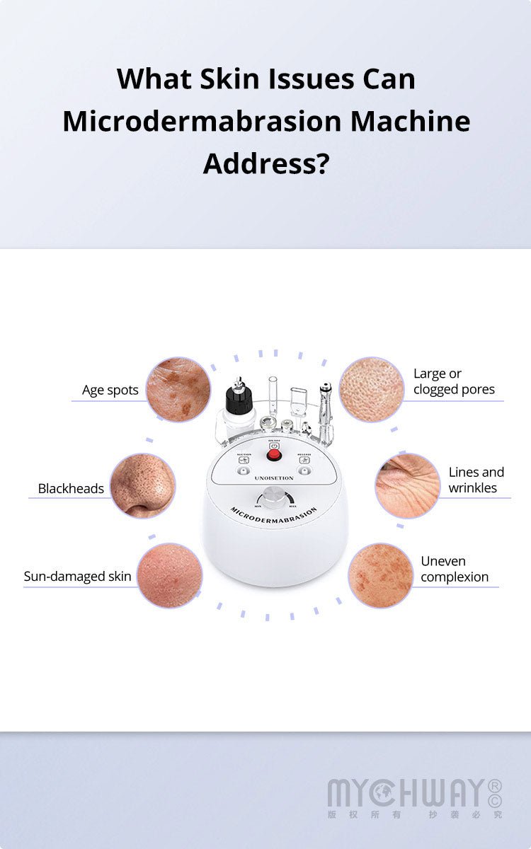 3 In 1 Diamond Microdermabrasion Machine For Exfoliation, Cleansing, Hydration - myChway UK