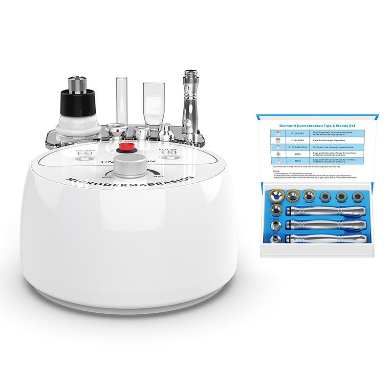 3 In 1 Diamond Microdermabrasion Machine For Exfoliation, Cleansing, Hydration - myChway UK