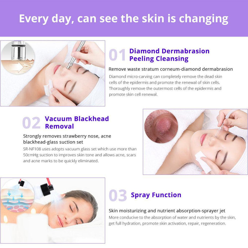 3 In 1 Diamond Microdermabrasion Skincare Machine - myChway UK