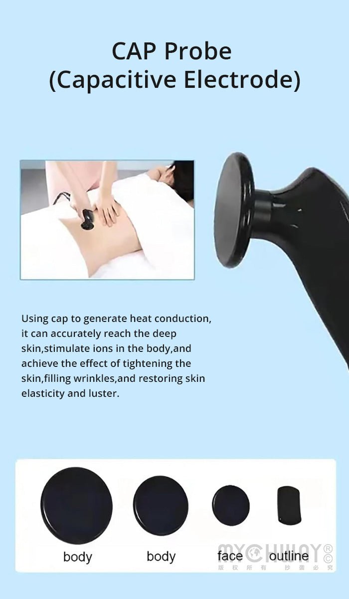 3 In 1 TECAR Therapy Machine With 448k CET RET Probes For Physiotherapy - myChway UK