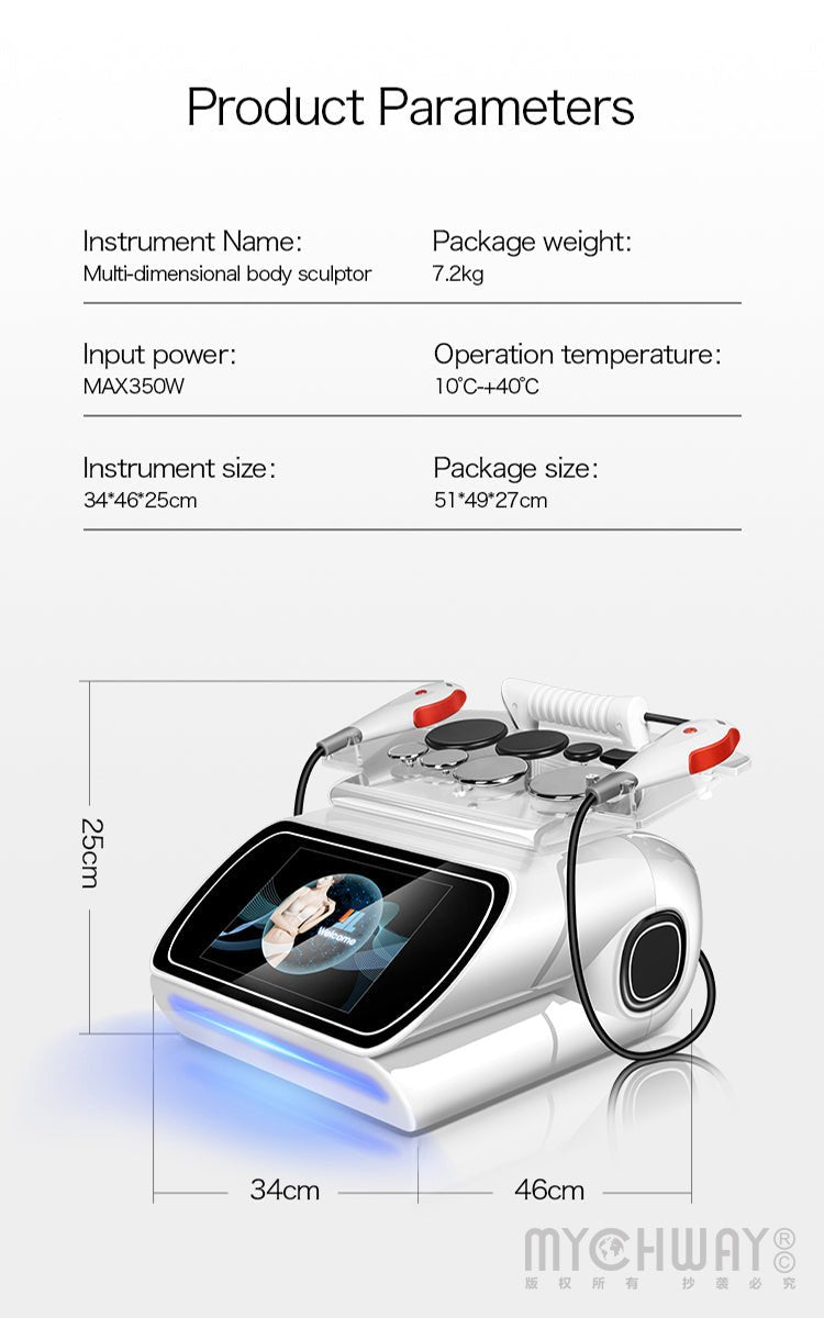 3 In 1 Tecar Therapy Machine With CET RET Massage Gun For Body & Face Management - myChway UK