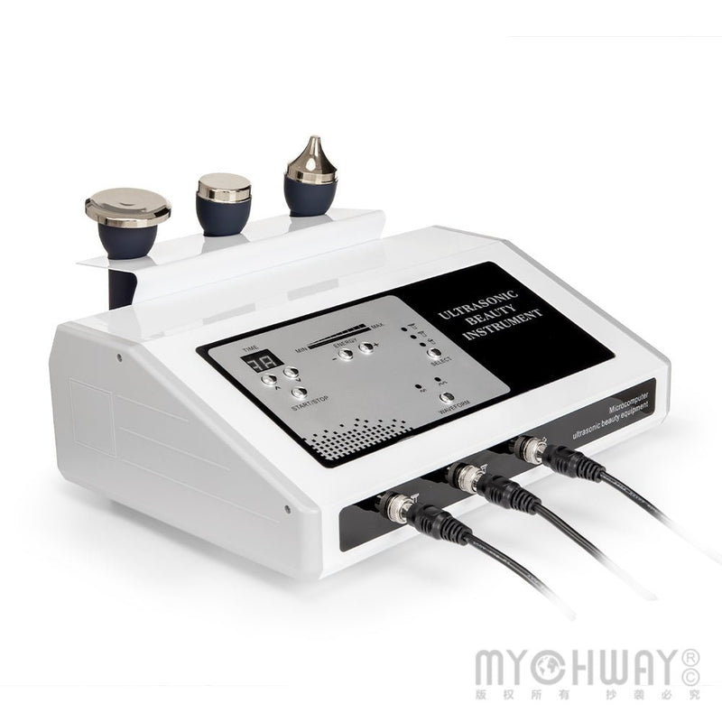3 Probes Ultrasonic Beauty Instrument Body Massage Face Lift Eyes Skin Care - myChway UK