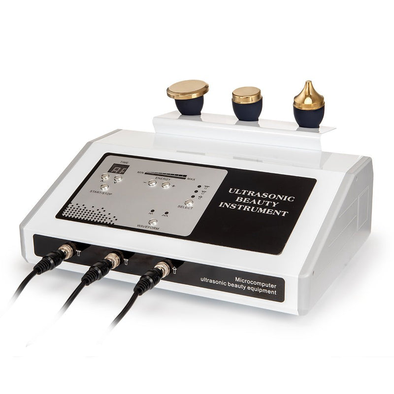 3 Probes Ultrasonic Beauty Instrument Body Massage Face Lift Eyes Skin Care - myChway UK