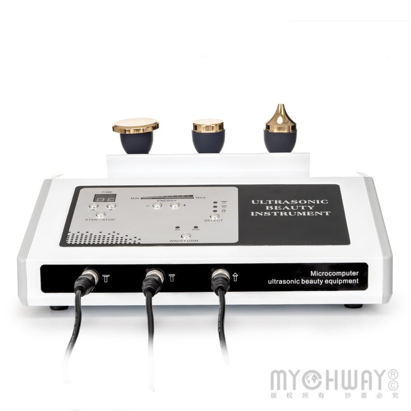 3 Probes Ultrasonic Beauty Instrument Body Massage Face Lift Eyes Skin Care - myChway UK
