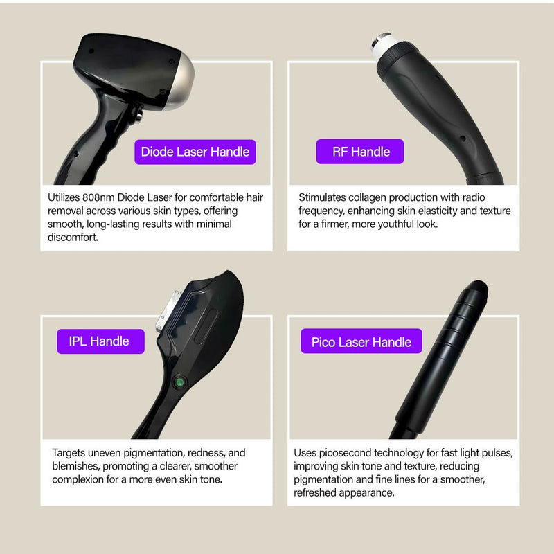 4 In 1 Professional Pico Laser Diode Hair Removal Skin Rejuvenation Machine - myChway UK