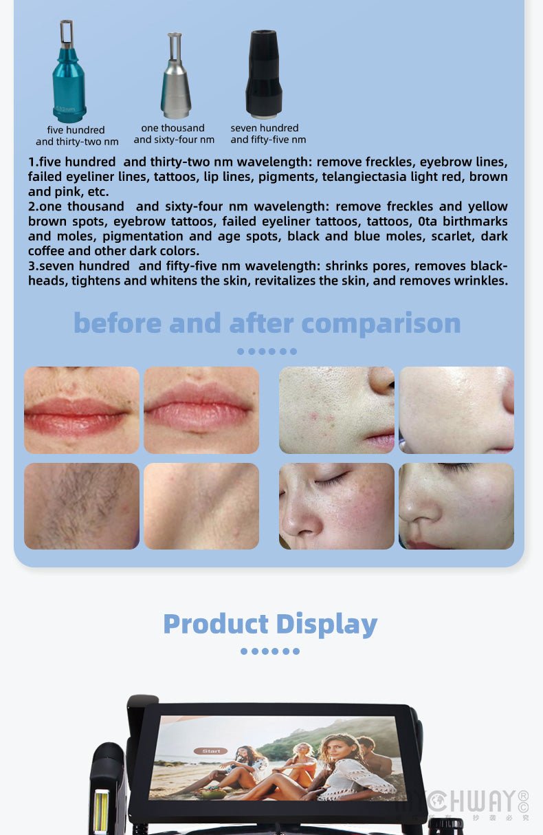 4 In 1 Professional Pico Laser Diode Hair Removal Skin Rejuvenation Machine - myChway UK