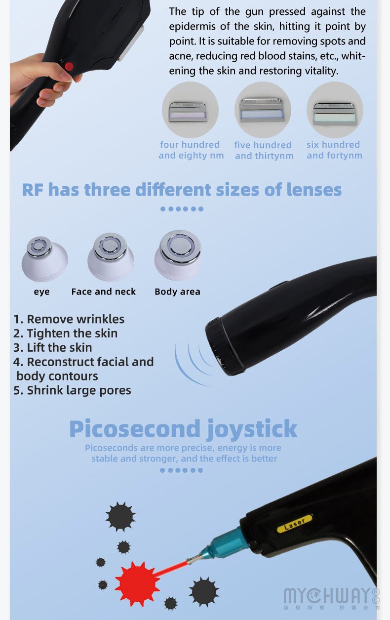 4 In 1 Professional Pico Laser Diode Hair Removal Skin Rejuvenation Machine - myChway UK