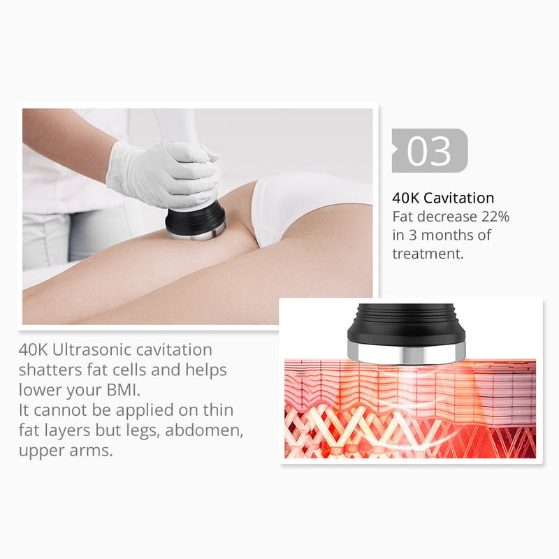5-in-1 New 360° Automatic Rotary RF Ultrasonic Cavitation Vacuum Body Sculpting Machine - myChway UK