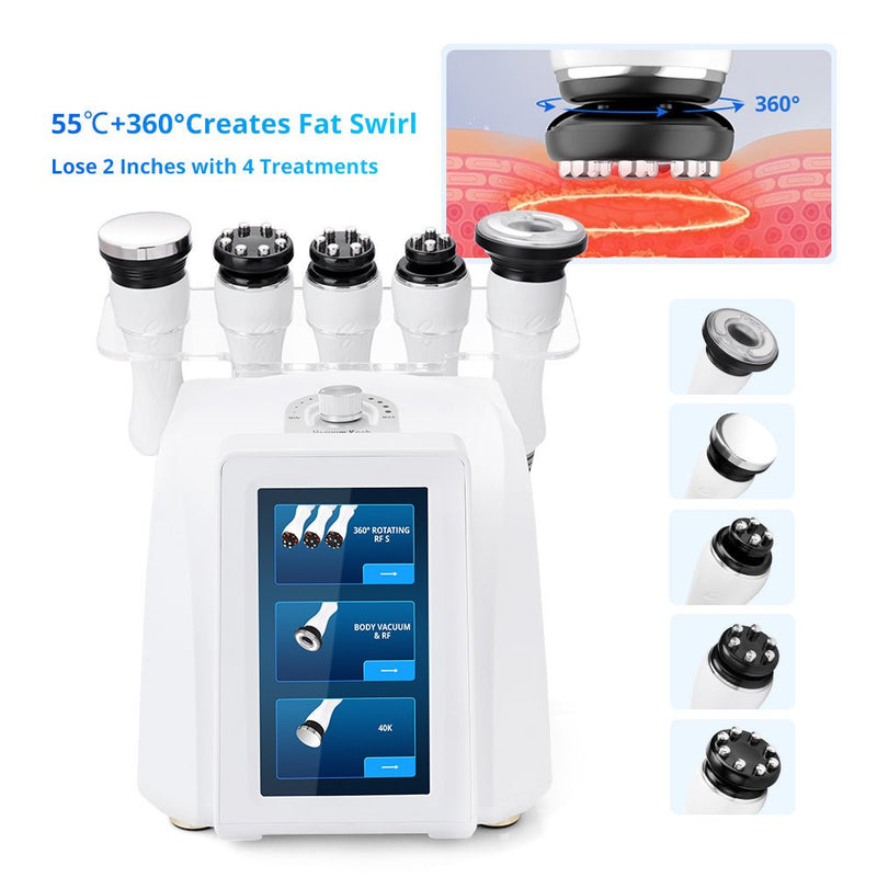 5-in-1 New 360° Automatic Rotary RF Ultrasonic Cavitation Vacuum Body Sculpting Machine - myChway UK