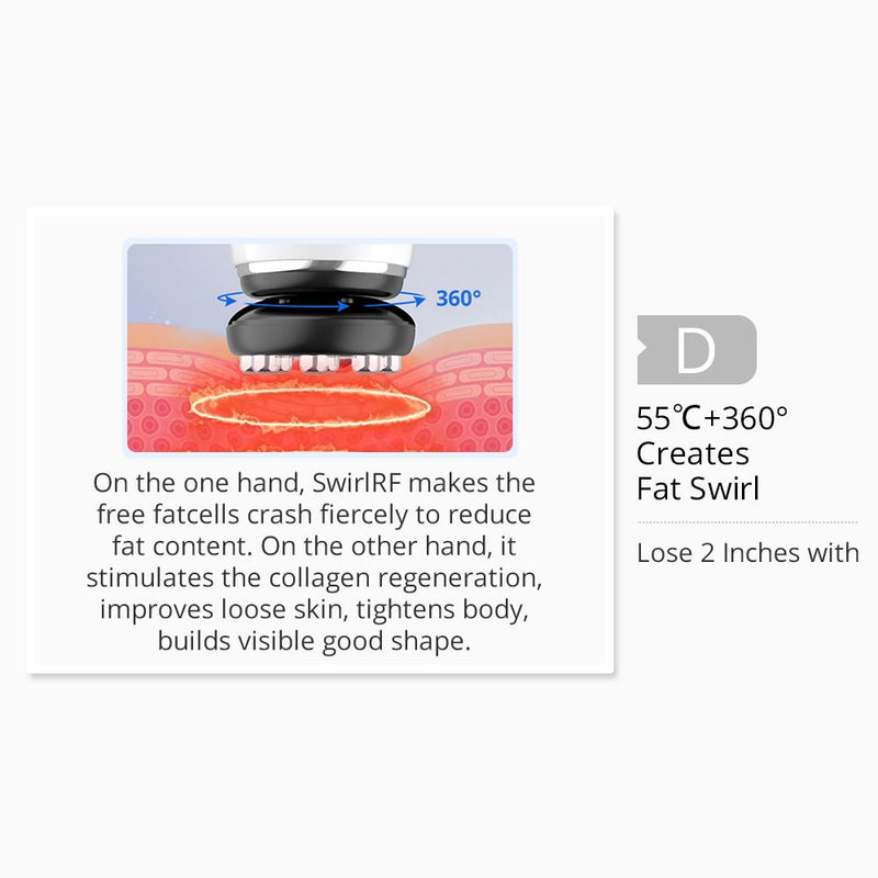 5-in-1 New 360° Automatic Rotary RF Ultrasonic Cavitation Vacuum Body Sculpting Machine - myChway UK