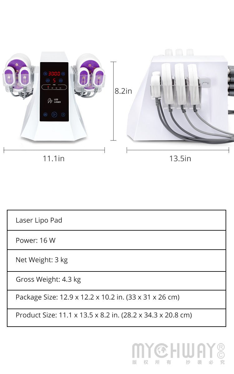 5MW 635NM 650NM Slimming Machine Led Light Device Body Contouring Spa & Home Use - myChway UK