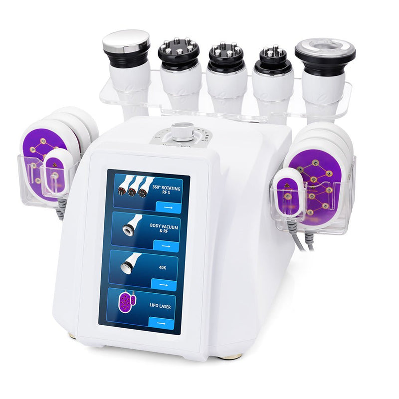6-In-1 360° Rotary RF Ultrasonic Cavitation Vacuum Weight Loss Slimming Machine - myChway UK