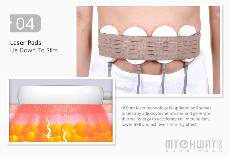 6-In-1 360° Rotary RF Ultrasonic Cavitation Vacuum Weight Loss Slimming Machine - myChway UK