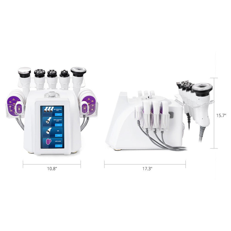 6-In-1 360° Rotary RF Ultrasonic Cavitation Vacuum Weight Loss Slimming Machine - myChway UK