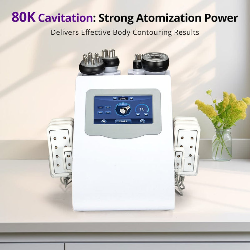 6 In 1 80k Cavitation Machine With Vacuum Radiofrequency For Body Contouring - myChway UK