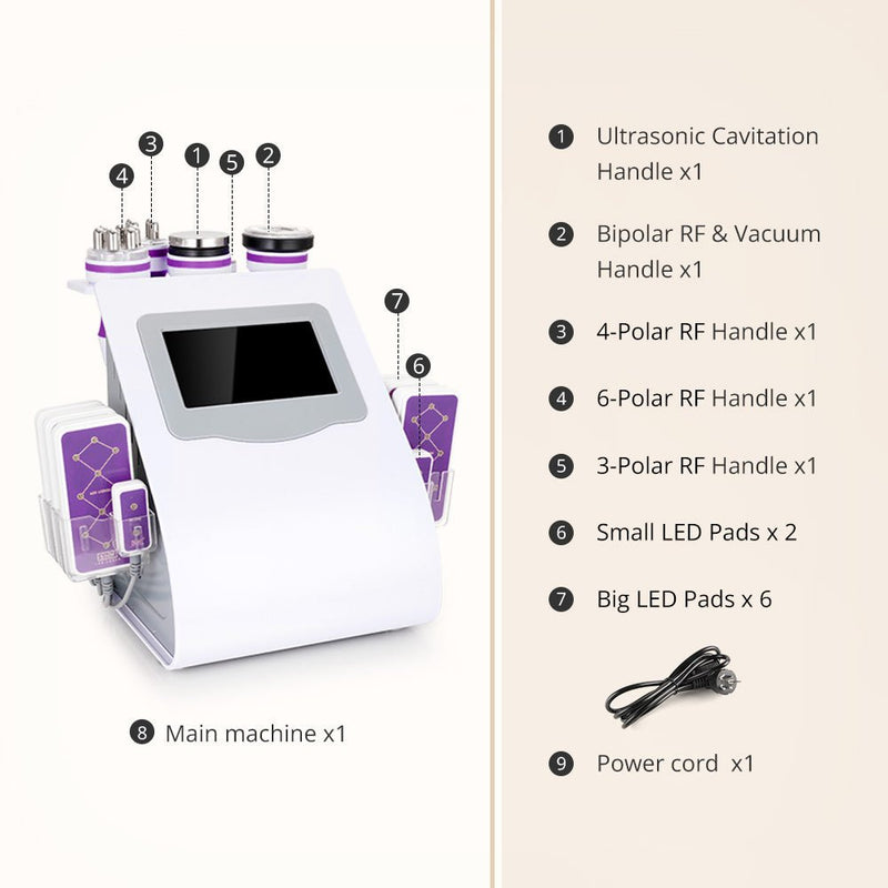 6 In 1 Cavitation 40K Vacuum Body Sculpting RF Skin Tightening Beauty Machine - myChway UK