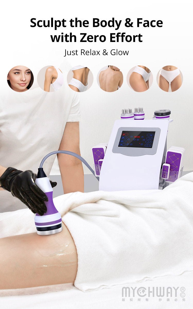 6 In 1 Cavitation 40K Vacuum Body Sculpting RF Skin Tightening Beauty Machine - myChway UK