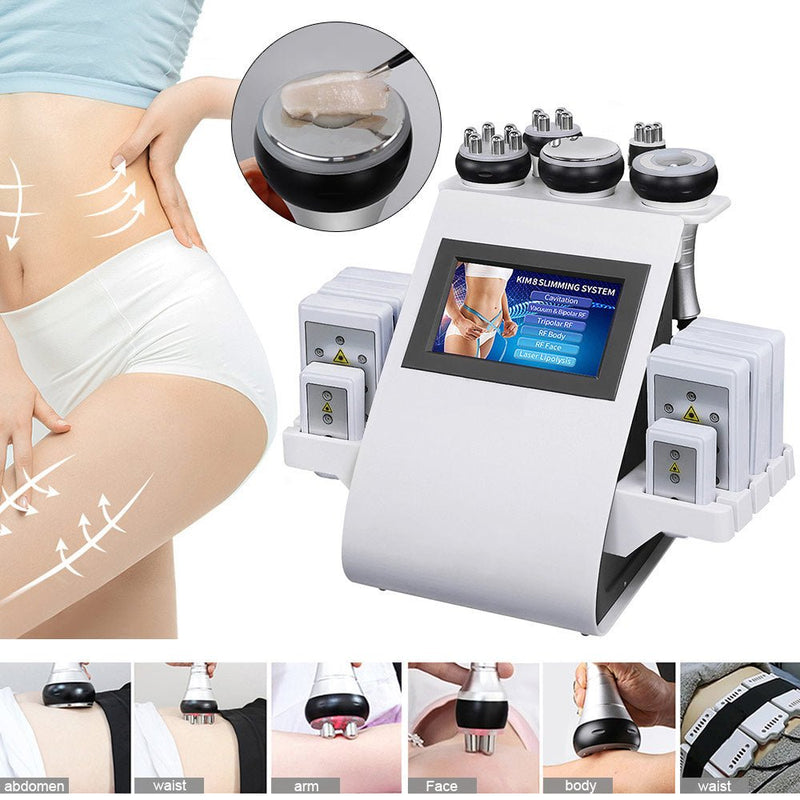 6 In 1 Laser Lipo Cavitation Weight Loss Vacuum Radio Frequency RF Machine - myChway UK
