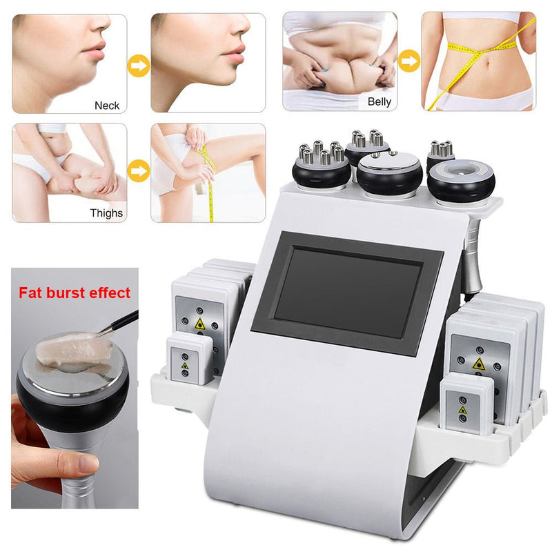 6 In 1 Laser Lipo Cavitation Weight Loss Vacuum Radio Frequency RF Machine - myChway UK