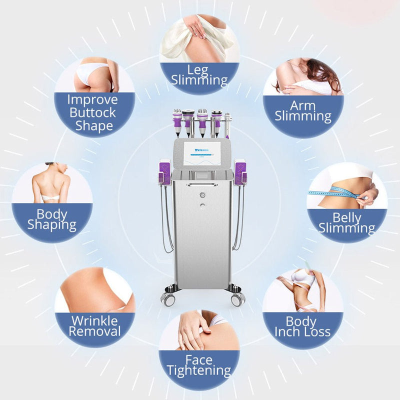 6 In 1 Stand Cavitation Vacuum RF Photon Body Slimming Beauty Salon Machine - myChway UK