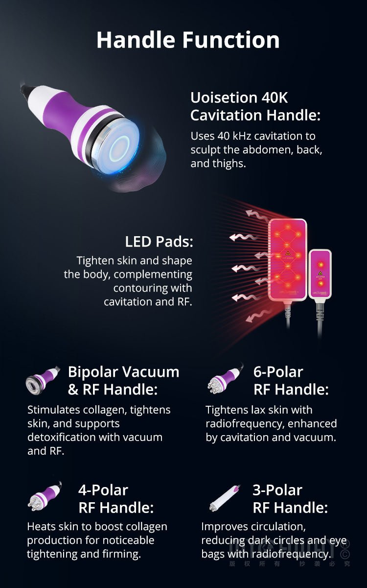 6 In 1 Stand Cavitation Vacuum RF Photon Body Slimming Beauty Salon Machine - myChway UK